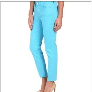 NYDJ Clarissa Ankle Raspberry Blue Jeans Size 12